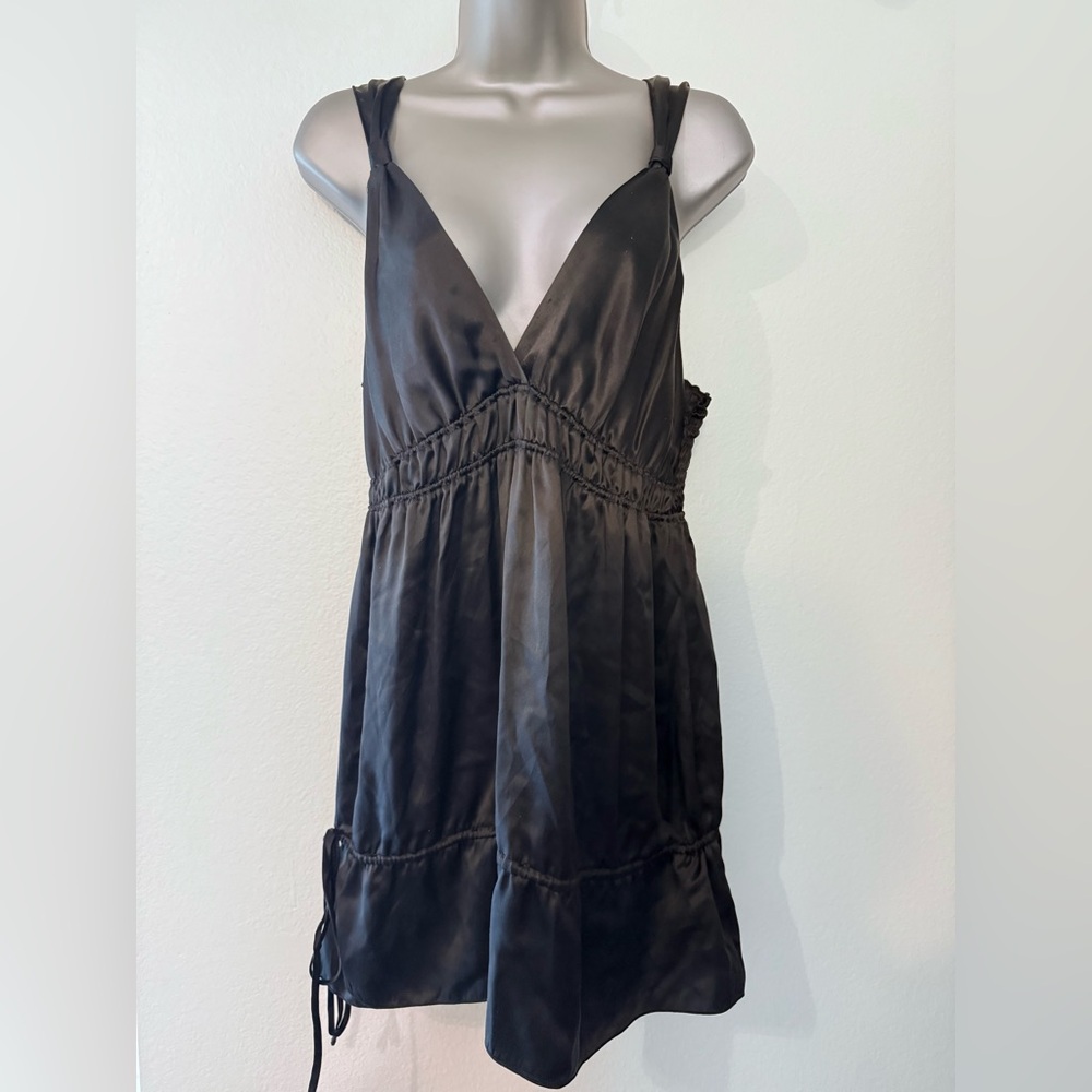 100% Silk Hale Bob Black Chemise Top/Dress